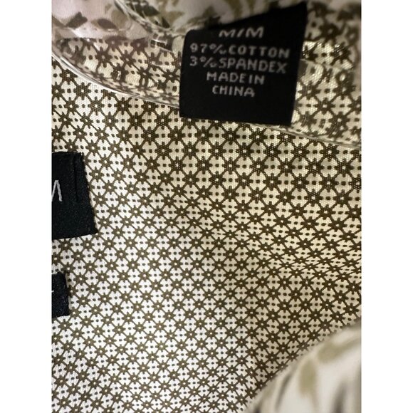 Nick Graham Mens Stretch Modern Fit Long Sleeve Button-Up Shirt M Geometric - Picture 6 of 11